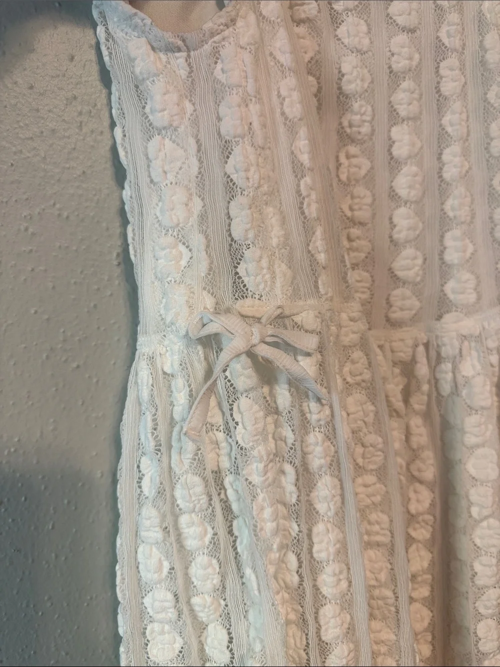H&M White Floral Lace Sleeveless Party Dress - Picture 6 of 9